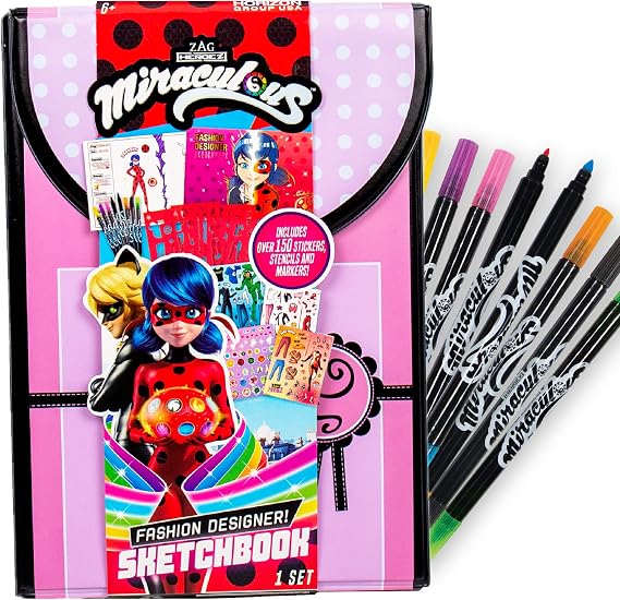 Miraculous Fashion Designer Sketchbook Superhero Sketchbook for Kids Ages 6 & Up Ladybug Coloring Book