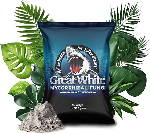Great White Mycorrhizal Fungi 1 oz, Beneficial Bacteria for Plant Growth, Root Stimulator, Concentrated 3-in-1 Formula by Plant Success (1 oz)