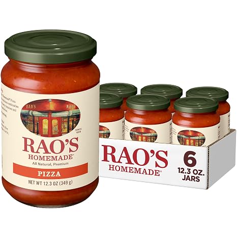 Rao's Homemade Classic Pizza Sauce Made with Italian Tomatoes, 12.3 oz (Pack of 6)