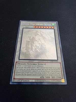 Crystal Wing Synchro Dragon - GFTP-EN130 - Ghost Rare - Ghosts from The Past - 1st Edition