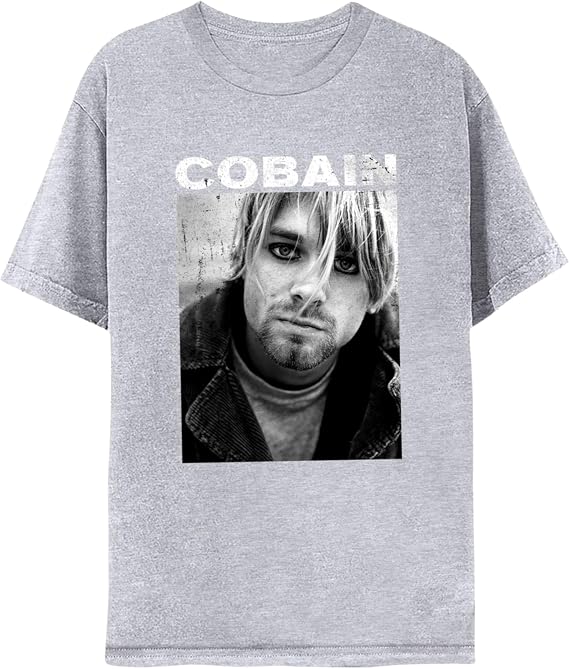 2Bhip Nirvana Kurt Cobain Photo Graphic T Shirt - Front Print Tee