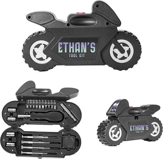 Personalised Motorcycle Tool Kit – Unique Multi Tool Gift for Him – Fun Christmas, Birthday & Father’s Day Present for Dad, Grandad, Husband or Son Style 3