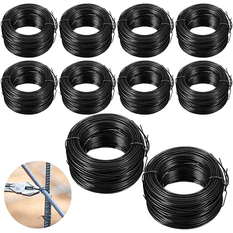 10 Roll Rebar Tie Wire 16 Gauge Bailing Wire Roll, Black
