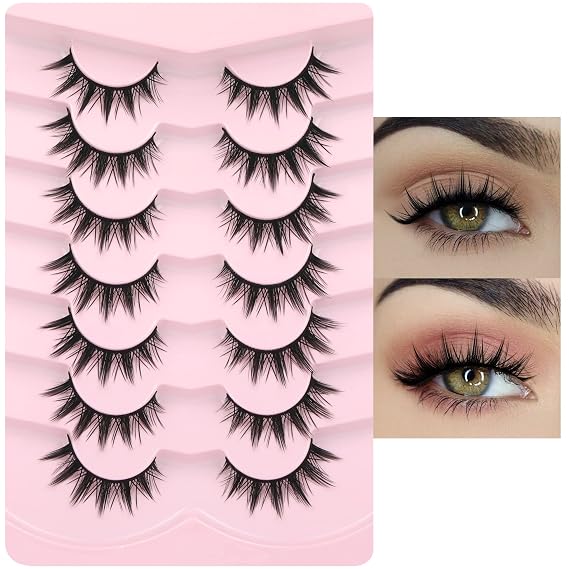 Manga Lashes False Eyelashes Doll Dramatic Eyelashes Anime Cosplay Japanese Style Lashes Spiky Long Thick Mink Eye Lash Strips by EYDEVRO | Cosplay Japanese Style Lashes Spiky Long Thick Faux Mink Eye Lash Strips