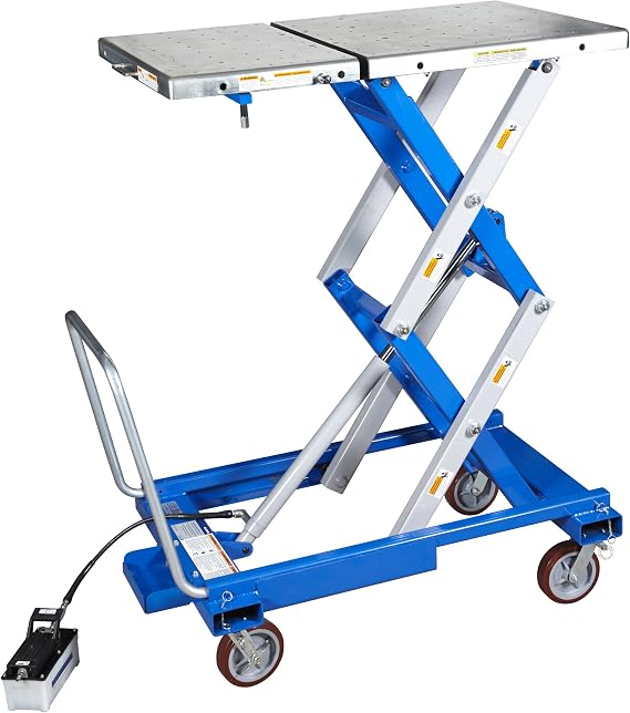 OTC 5295 Powertrain Lift - 1,760 lb.Capacity | Features Table-Top Design w/Foot Controlled Hydraulic Pump, Generous 36"x 42" Tabletop, 21.5" Min. Height and 70" Max. Height