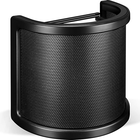 aokeo Microphone Pop Filter Mic Pop Filter with Foam Layer Windshield Wind Shield for Studio Recording Podcast
