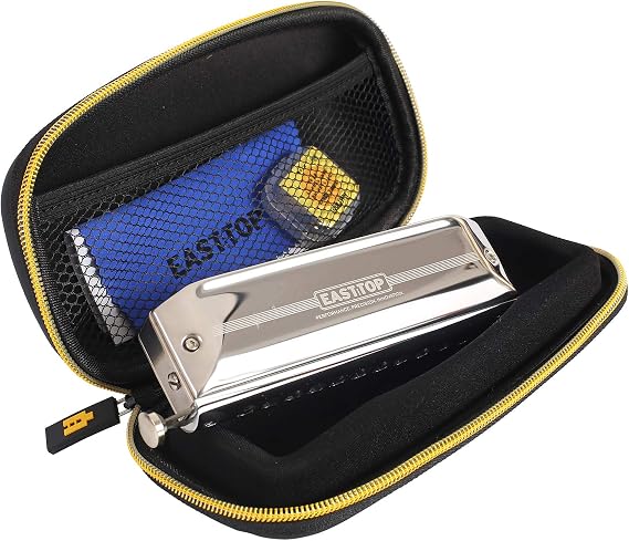 East top Upgrade Chromatic Harmonica 12 Hole 48 Tone Key of C, Professional Chromatic Mouth Organ Harmonica For Adults, Students and band players