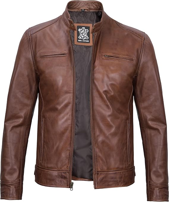 Decrum Real Lambskin Leather Jacket for Men