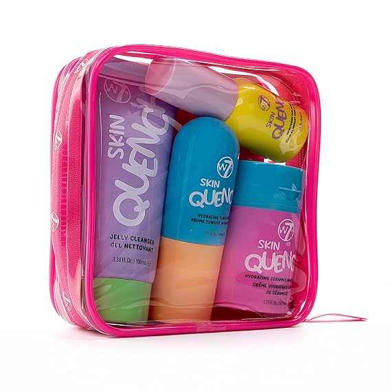 W7 Skin Quench Full Size Skincare Set - Aloe Vera and Ceramides | Hydrating Bundle, Complete at-Home Moisturizing Routine