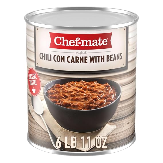 Chef-mate Chili Con Carne with Beans, 6 lb 11 oz Bulk #10 Can