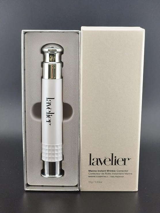lavelier Marine Instant Wrinkle Corrector, 0.53 Fl Oz (Pack of 1) | Lavelier Exclusive - Addresses Fine Lines & Wrinkles - Lightweight - Fast-Absorbing - Also Contains Avocado Oil & Vitamin E