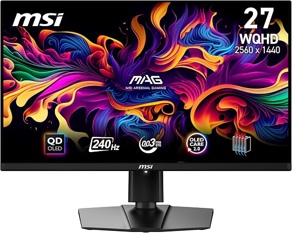 MSI MAG 271QPX QD-OLED E2 26.5" 0.03ms 240Hz WQHD QD-OLED FreeSync Gaming (Oyuncu) Monitör