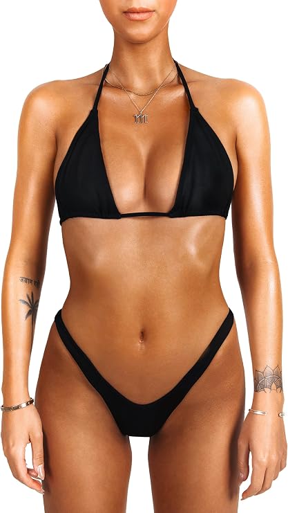 sofsy Bikini Swimsuit Bathing Suit Two Piece Swimwear Tie Top or High Cut Bottoms (Top & Bottoms Sold Separately!)