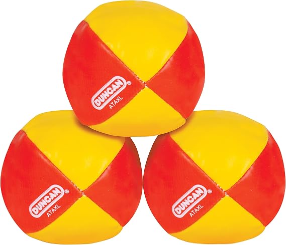 Duncan Toys Juggling Balls, 3 Pack, Vinyl Circus Balls, Red and Yellow