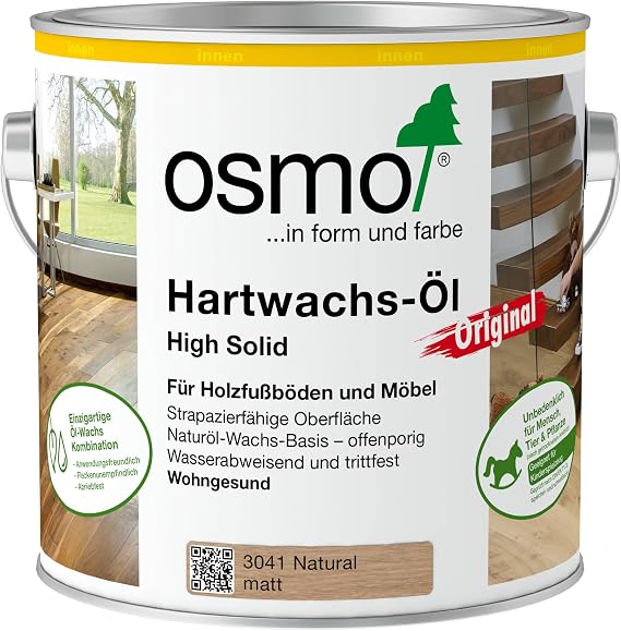 OSMO Hard Wax Oil High Solid 3041 Natural Matt 0.75 L - 10300069