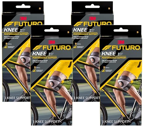 Futuro Performance Knee Support, Ideal for General Support and Exercise, Small (Pack of 4)