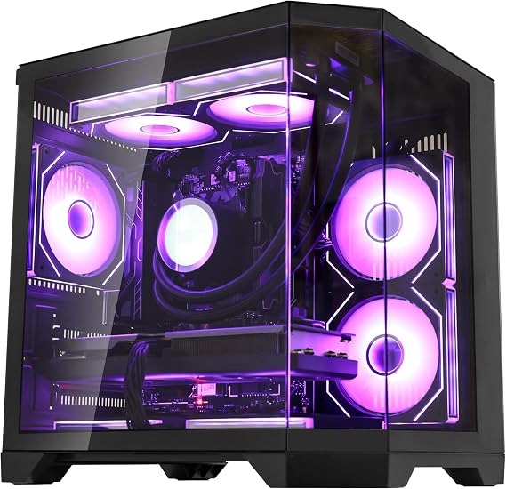 Ocean of Stars Gaming PC Desktop - Intel Arc B580 12GB - AMD Ryzen 7 9700X 8-Core 3.8 GHz-16GB DDR5 RAM- 1TB PCIe +2TB SATA SSD- 850W PSU- WiFi + BT- 240mm AIO & ARGB Software - Win 11, Black