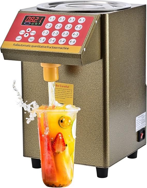 Automatic Fructose Dispenser with Precise Portion Control, Commercial Sugar Dispenser for Bubble Tea, Milk Tea, Coffee