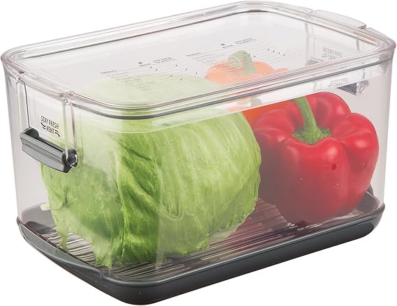 ProKeeper Produce Storage Container with Stay-Fresh Vent System 5.7 Quarts, Airtight for Fruits & Vegetables | Stay-Fresh Vent System Keeps Fruits & Vegetables Fresh Up To 2x Longer, BPA-Free and Dishwasher Safe