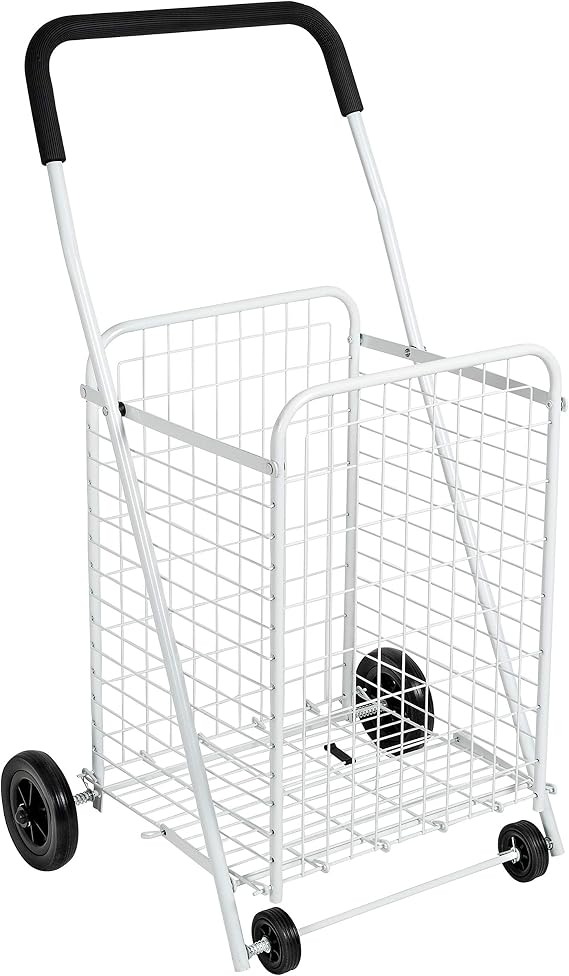 Honey-Can-Do White Four Wheel Utility Cart CRT-01513 White