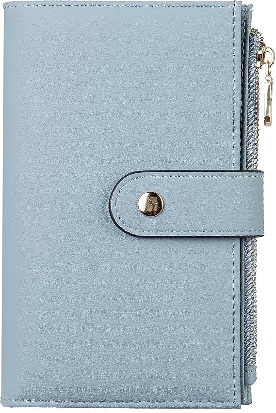 Women Wallets Purse RFID Credit Card Wallet Leather Trifold Credit Card Holder for Women Ladies Coin Purse Medium Size with Pen Holder
