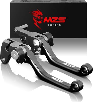 MZS Dirt Bike Clutch Brake Levers, 2014-2025 Pivot Adjustable Lever CNC Black Accessories Compatible with 125 150 200 250 350 450 500 Models