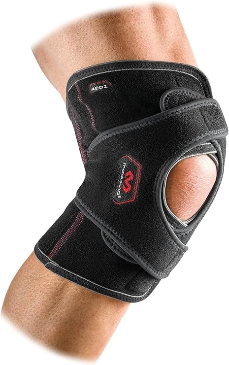 McDavid Versatile Knee Support Wrap w/Side Stays for Patella Support, Tendonitis, Knee Stability, Knee Compression, Lightweight, Sold as Single Unit (1)