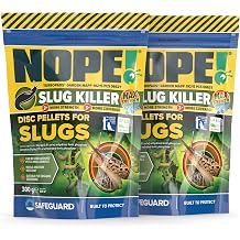 NOPE! Slug Killer Pellets for Gardens 1000m2 Coverage | Max-Strength, Rainfast & Mould-Resistant | 2 x 300g | Save Veg, Fruits & Plants | Approved for Organic Gardens