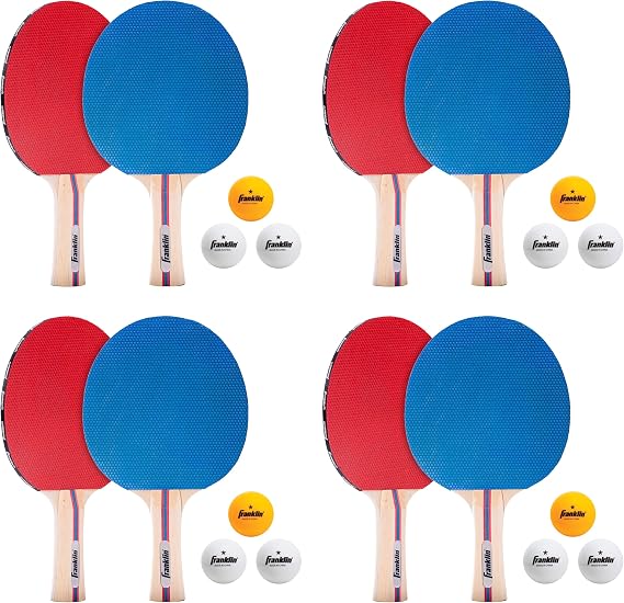 Franklin Sports Ping Pong Paddle Set with Balls - 2 Player & 4 Player Table Tennis Paddle Kit - Full Ping Pong Starter Kit