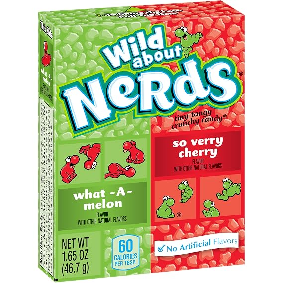 Wonka Nerds, Watermelon and Wild Cherry, 1.65 Ounce