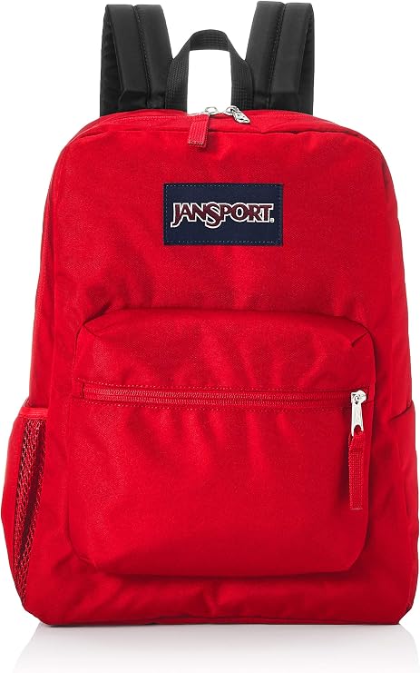 JanSport Cross Town Backpack, Red Tape, One Size