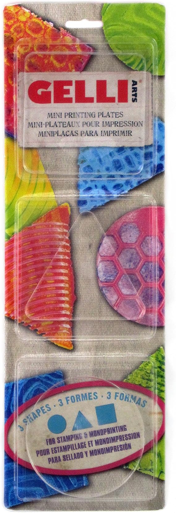 Gelli Arts Minis Round Printing Plates, Transparent
