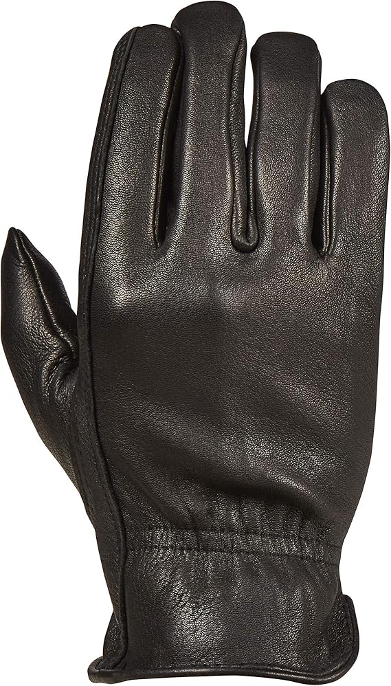 Saranac Poygan Premium Deerskin Men's Gloves, Black, Small - Unlined Full Grain Soft Leather Work Gloves with Ergonomic Design, Reinforced Index Finger - Premium Mens Leather Goods...
