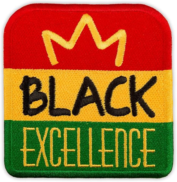 EMBROVERSE Black Excellence Patch, Embroidered Iron-On Pan-African Flag
