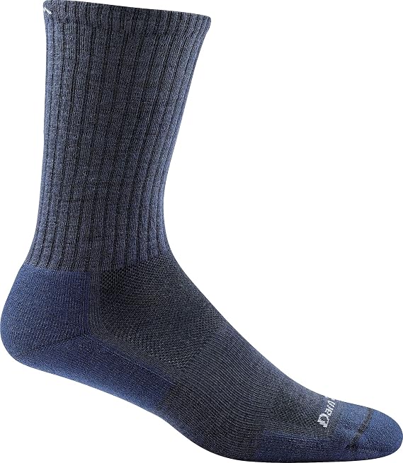 Darn Tough Vermont Men's The Standard Crew Light Cushion Socks (1657) | 46% Merino Wool, True Seamless Toe, keeps feet dry, all-weather performance, arch support, knit in Vermont USA