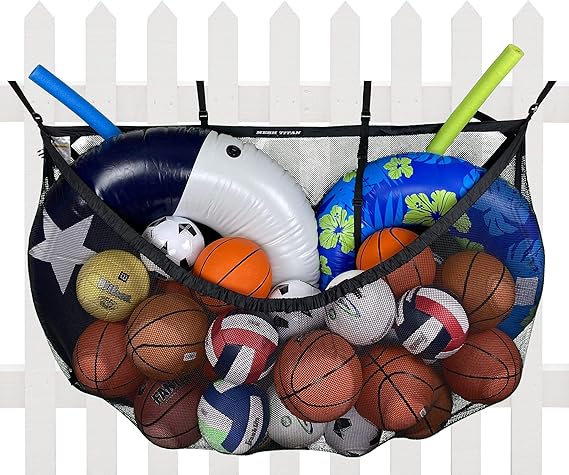 MeshTitan Pool Float Storage, Extra-Large Hanging Mesh Organizer Bag
