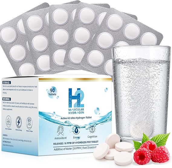90 Count H2 Molecular Hydrogen Water Effervescent Tablets