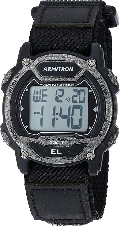 Armitron Sport Unisex Digital Chronograph Nylon Strap Watch, 45-7004