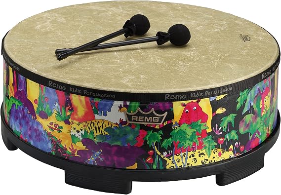Remo KD-5822-01 Kids Percussion Gathering Drum - Fabric Rain Forest, 22"