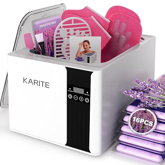 KARITE Paraffin Wax Machine for Hands and Feet, 9000ml Paraffin Wax Bath with Auto-Timer, Smart Mode, Precision Temperature Control, Paraffin Wax Warmer Kit with 16PCs Refills