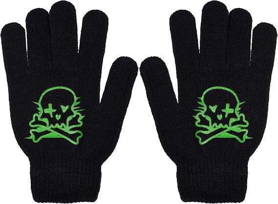 Boys & Girls Halloween Skeleton Monster Knit Glove Sets for Winter10 Creepy Styles