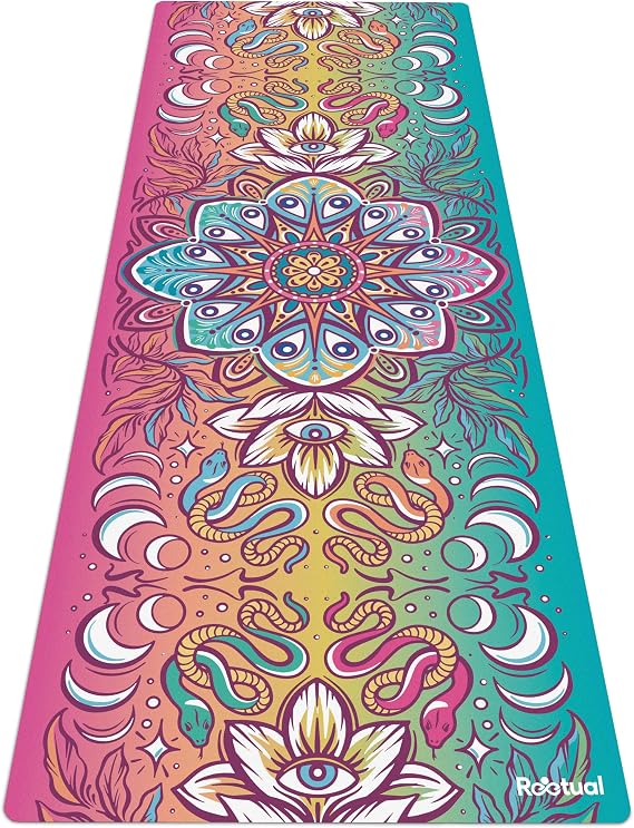 Reetual, The Yoga Mat That Adores Sweat | Premium Hot Yoga Mat Non Slip Towel Combo - with Carrying Strap | Eco Friendly | Designed for Bikram, Hot Yoga, Ashtanga, Vinyasa, Power