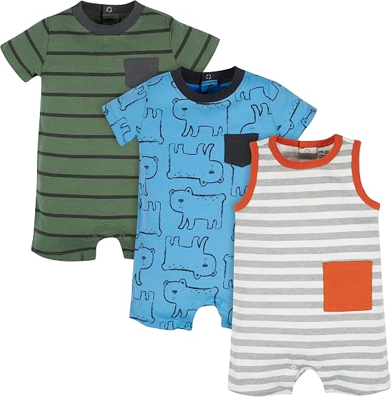 Onesies Brand Baby Boys' 3-pack Romper