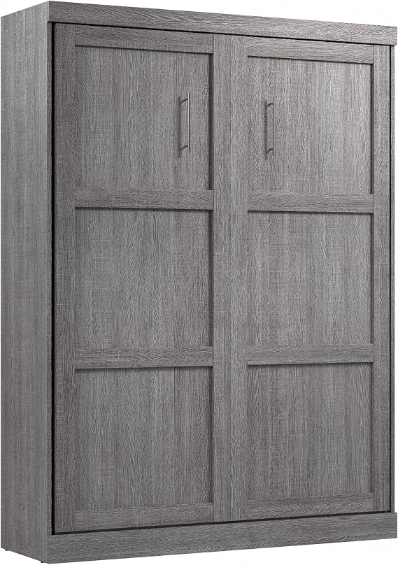 Bestar Queen Murphy Bed, Bark Grey, Pur, 65W