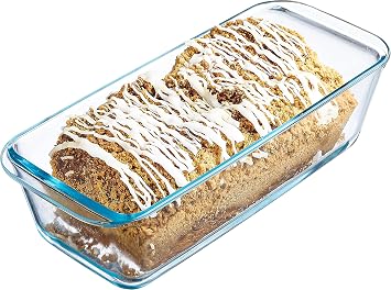 SIMAX Glassware Classic 1.5 Quart Loaf Dish, Glass Loaf Pan, Heat, Cold and Shock-Proof Borosilicate Glass, Made in Europe, Dishwasher Safe, 11 x 4.8 x 3