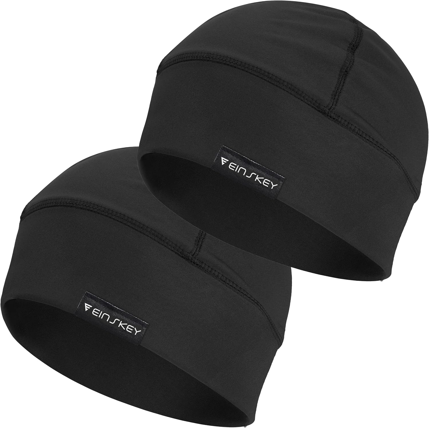 EINSKEY Cooling Skull Cap Beanie Hat, 2-Pack Moisture Wicking Wave Cap Summer Thin Elastic Helmet Liner for Running Cycling
