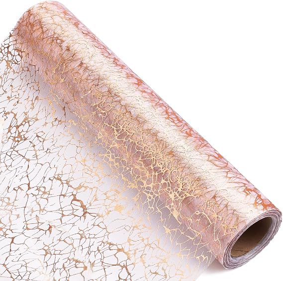 Rose Gold Table Runner, Non-Woven Fabric Table Runner Roll 11 Inch x 49Ft Reusable Glitter Table Runner Party Supplies for Wedding Baby Shower