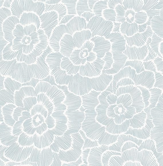 NuWallpaper by WallPops NUS4048 Saraya Peel & Stick Wallpaper, Blue