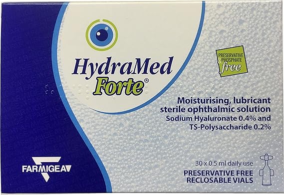 HydraMed Forte Eye Drops 30 x 0.5ml Daily Dose Units (Pack of 1)