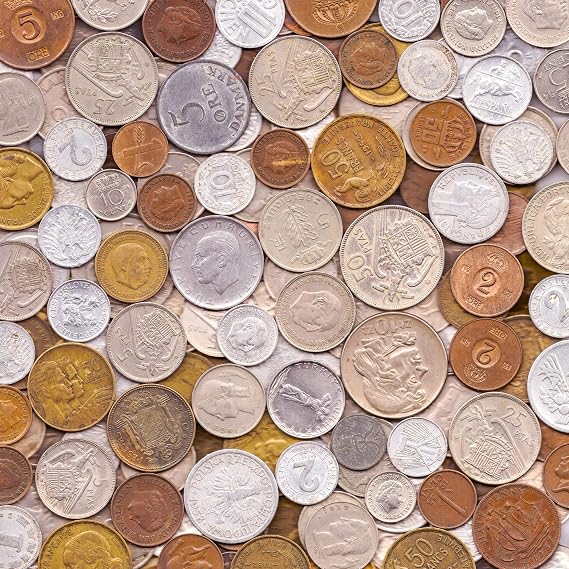 10 Old Coins Made in 50's. Different Collectible Coins from Fifties 1950-1959